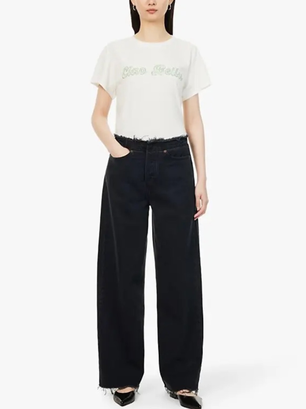Frame Le Low Baggy Wide Leg Jeans NWT